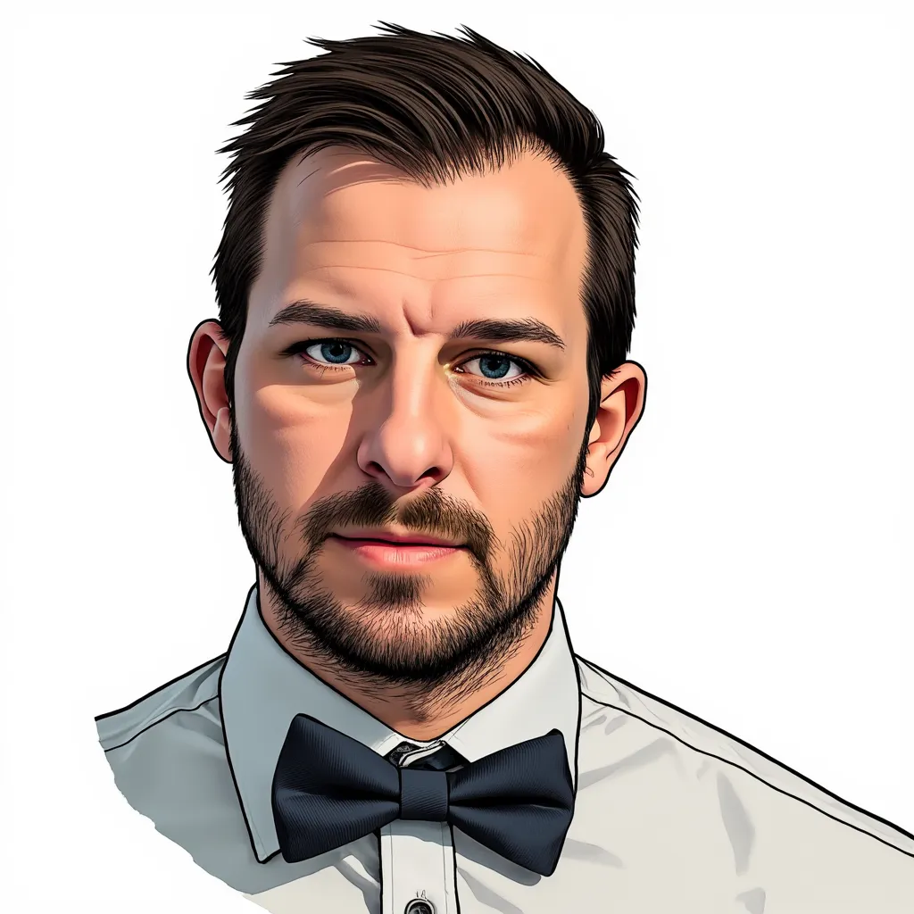Christoph Piller – Comic Style (KI-generiert mit Replicate & Flux Lora)